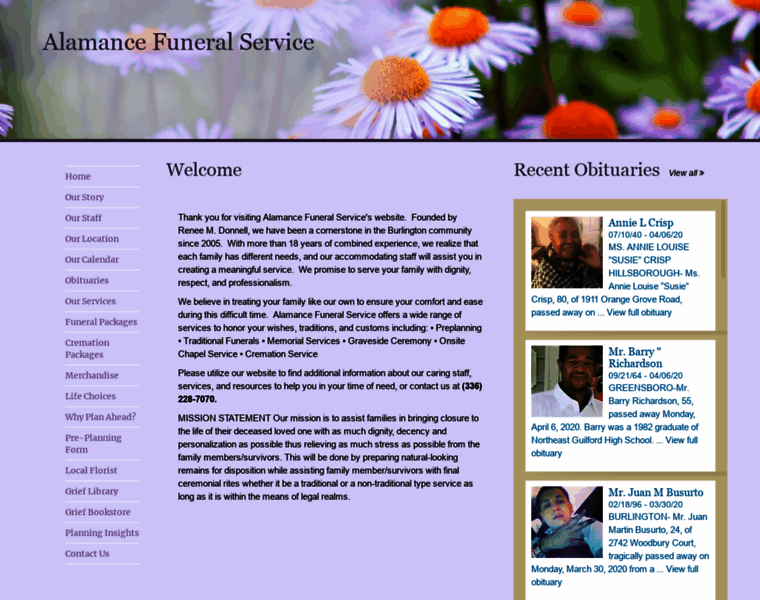 Alamancefuneralservice.org thumbnail
