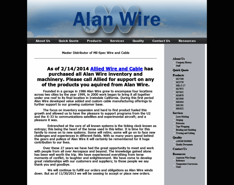 Alan-wire.com thumbnail