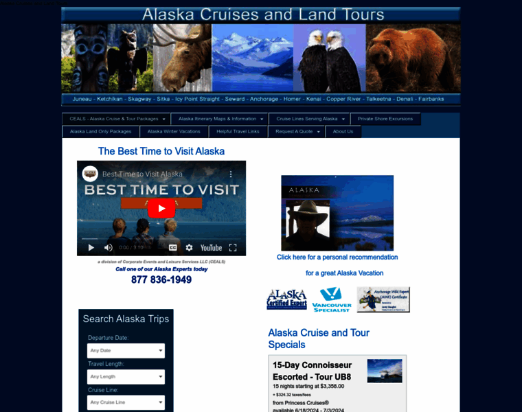 Alaskacruisesandlandtours.com thumbnail