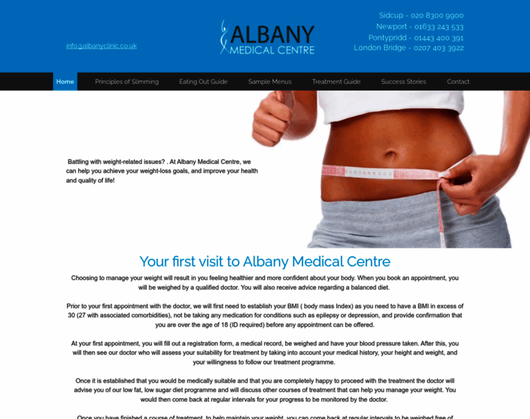 Albanyclinic.co.uk thumbnail