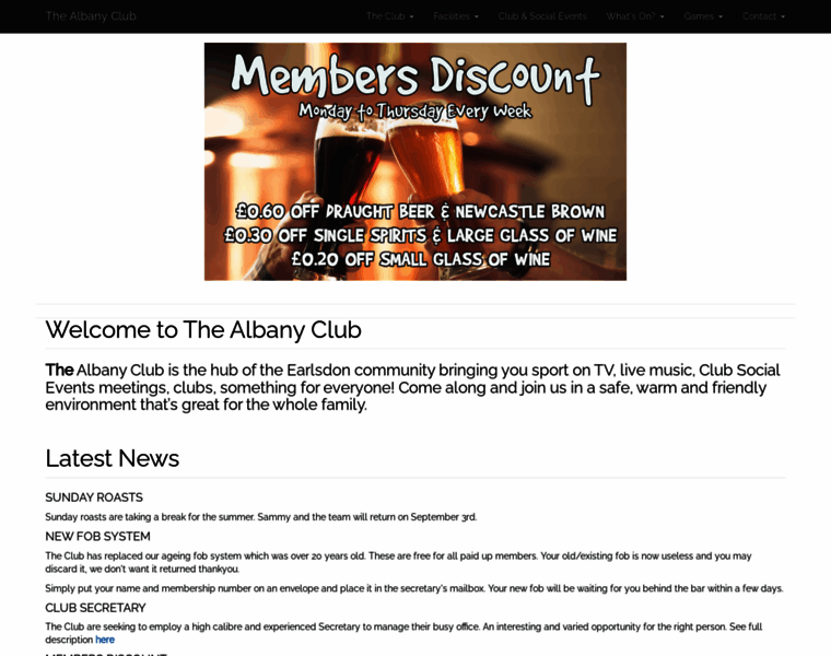 Albanyclub.co.uk thumbnail