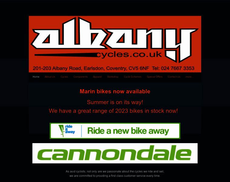 Albanycycles.co.uk thumbnail