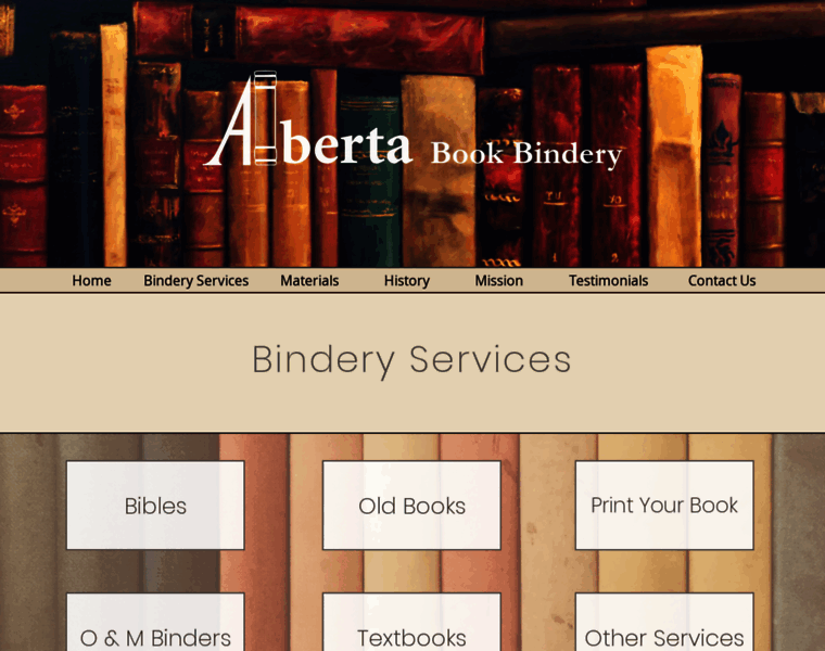 Albertabookbindery.com thumbnail