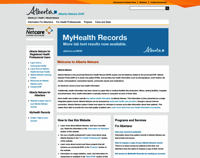 Albertanetcare.ca thumbnail