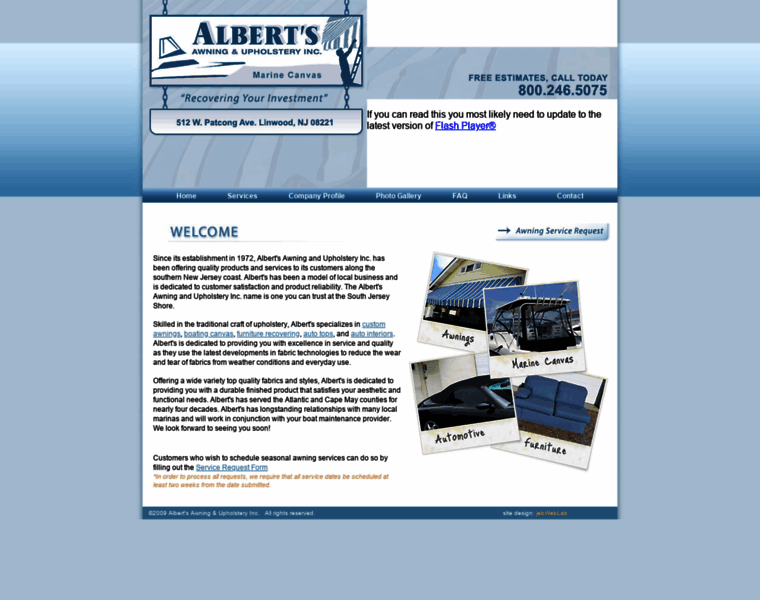 Alberts-awning.com thumbnail