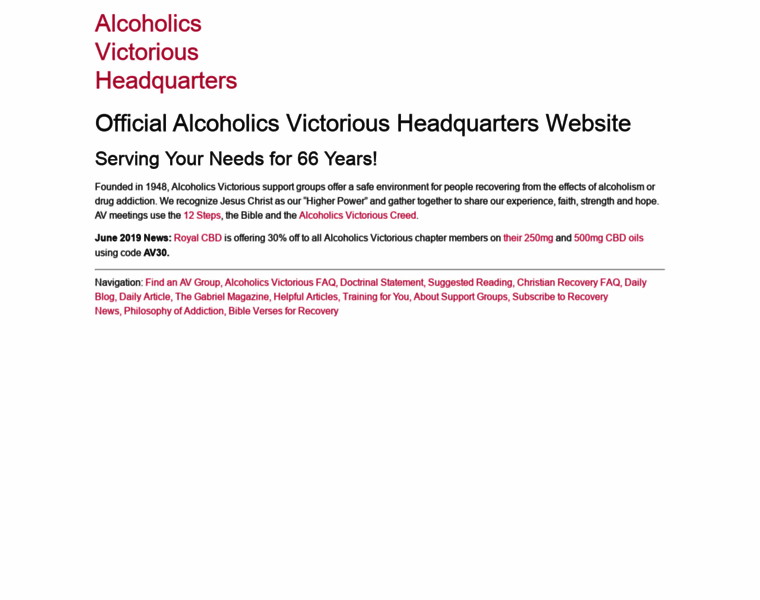 Alcoholicsvictorious.org thumbnail