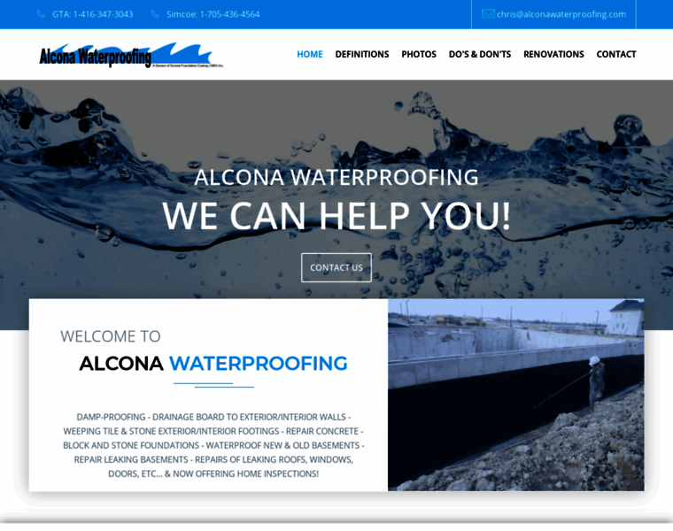 Alconawaterproofing.com thumbnail