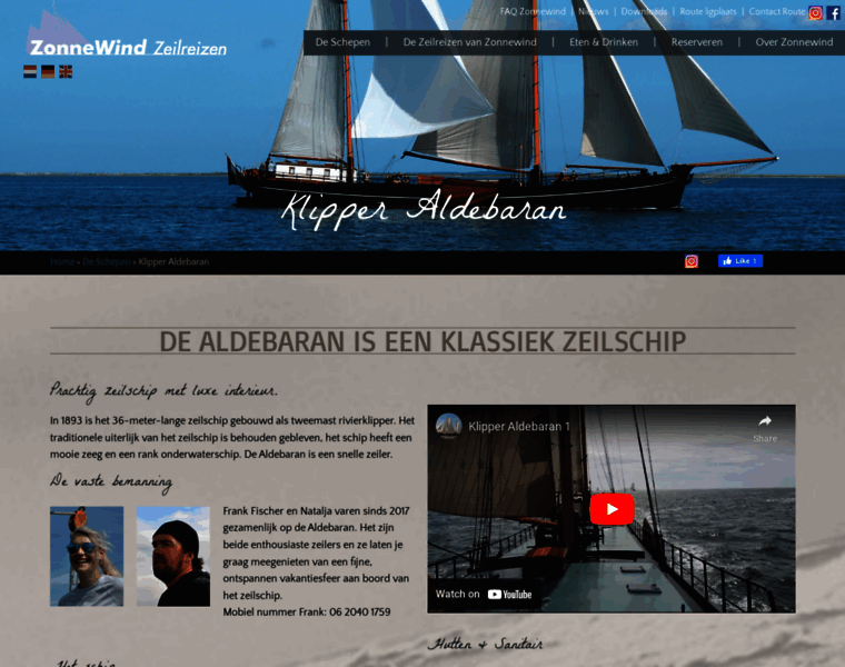 Aldebaran-zeilcharter.nl thumbnail