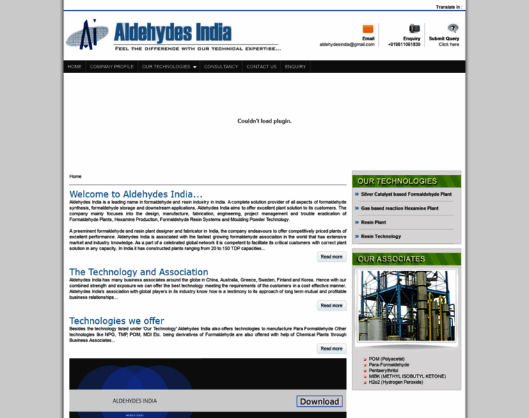 Aldehydesindia.com thumbnail