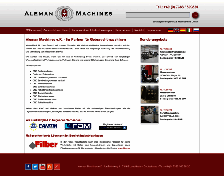 Aleman-machines.com thumbnail