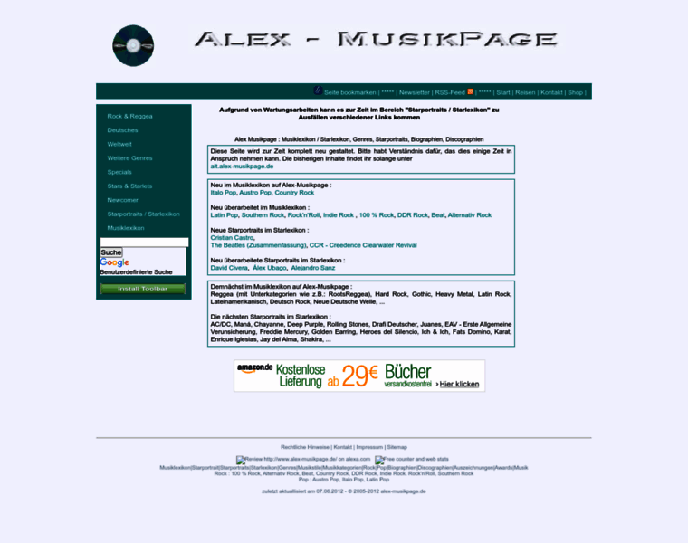Alex-musikpage.de thumbnail