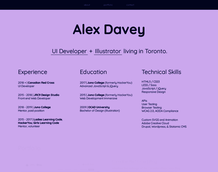 Alexdavey.ca thumbnail