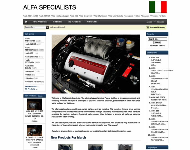 Alfaspareparts.com thumbnail