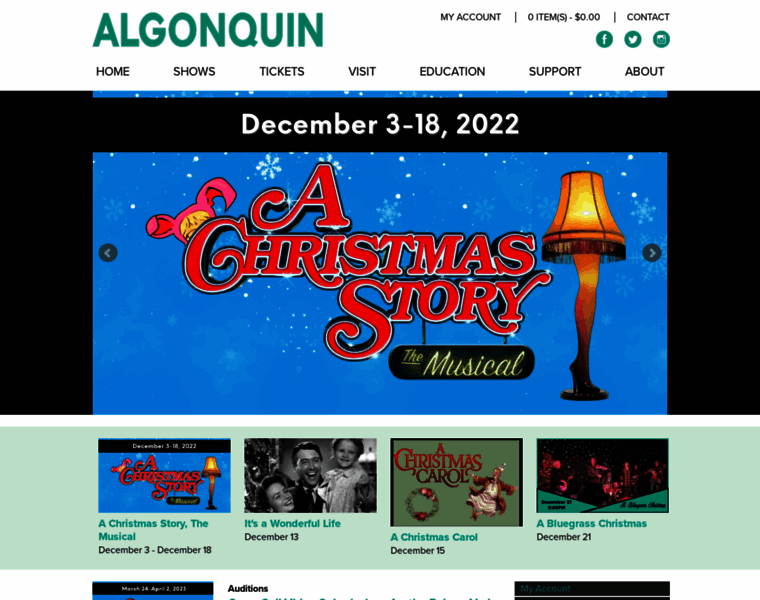 Algonquinarts.org thumbnail