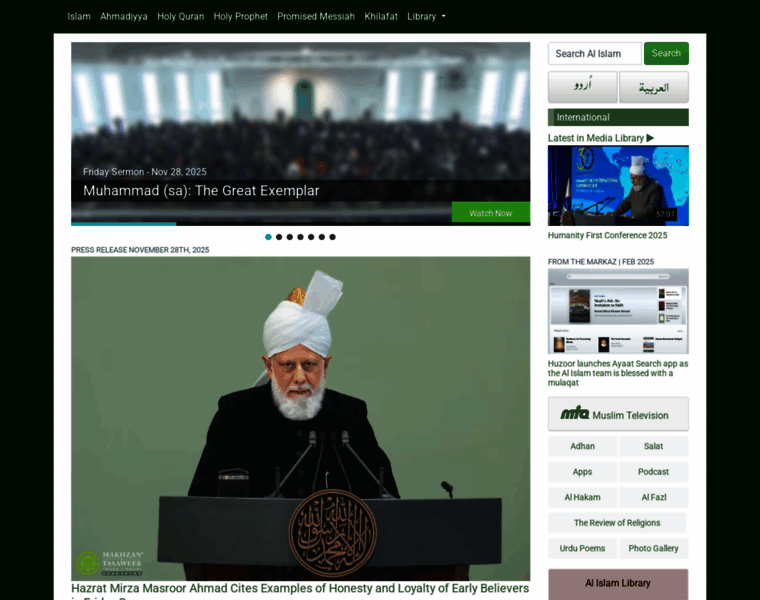 Alislam.org thumbnail