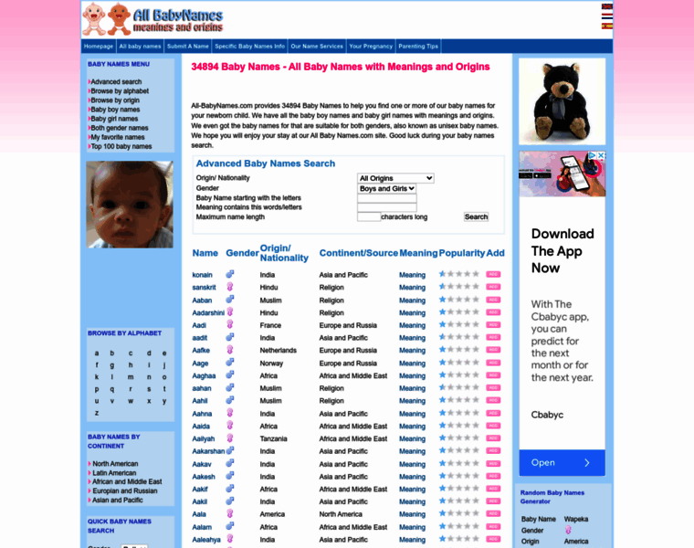 All-babynames.com thumbnail