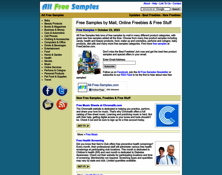 All-free-samples.com thumbnail