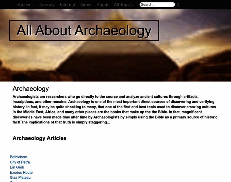 Allaboutarchaeology.org thumbnail