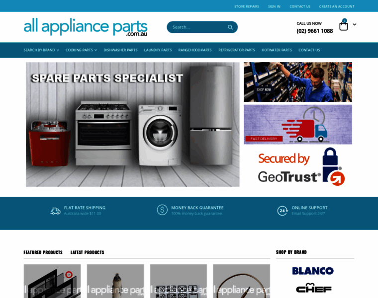 Allapplianceparts.com.au thumbnail