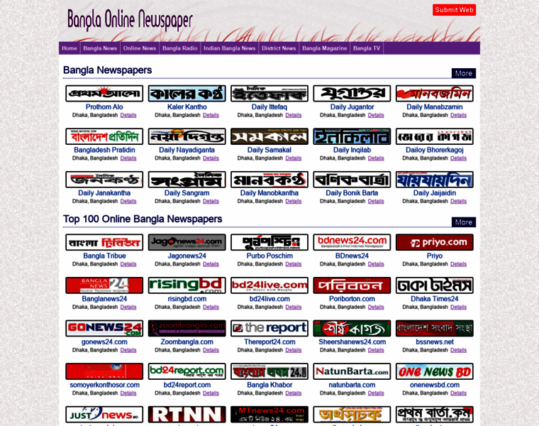 Allbangla.onlinenewspaperlist.com thumbnail