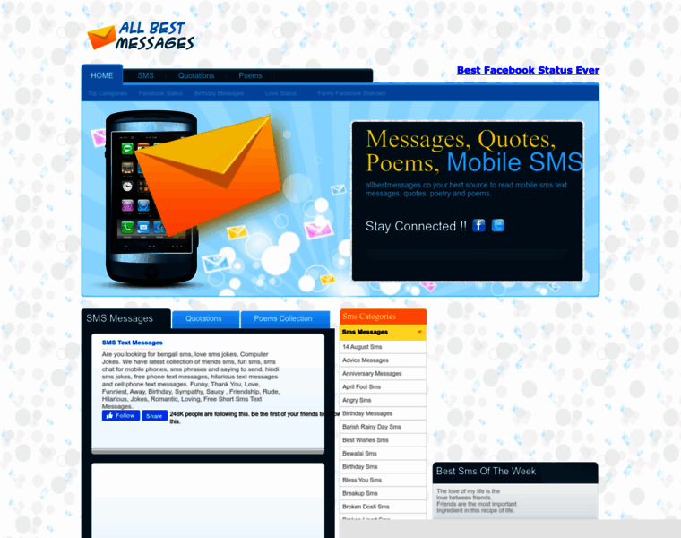 Allbestmessages.com thumbnail