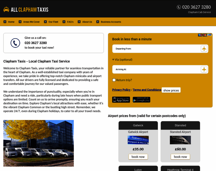 Allclaphamtaxis.co.uk thumbnail