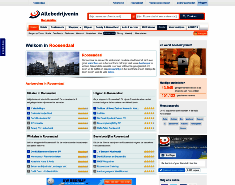 Allebedrijveninroosendaal.nl thumbnail