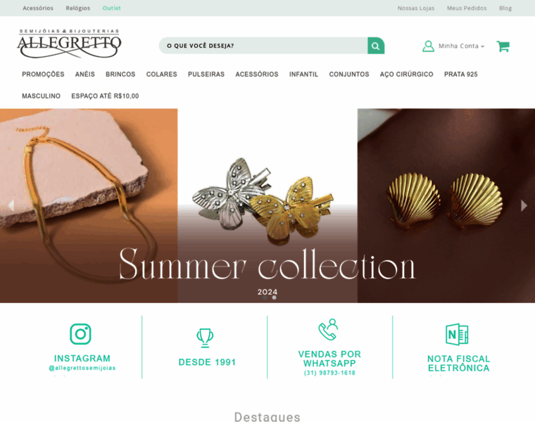 Allegrettosemijoias.com.br thumbnail
