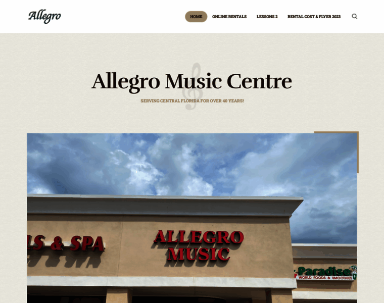 Allegromusiccentre.com thumbnail