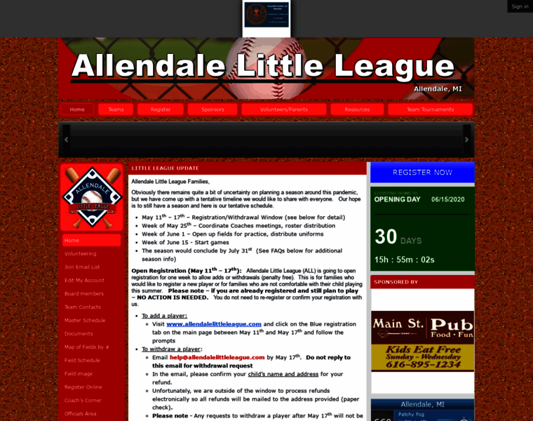 Allendalelittleleague.com thumbnail