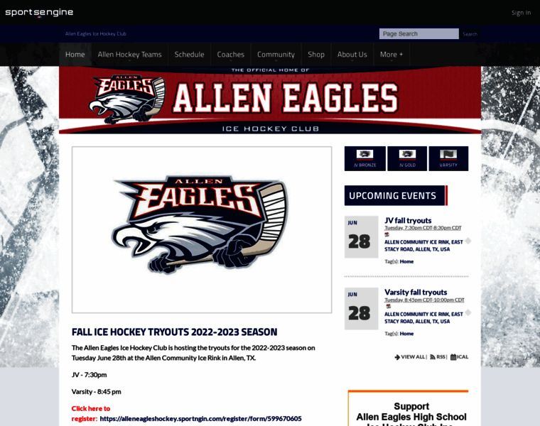 Alleneagleshockey.com thumbnail