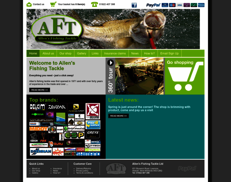 Allensfishingtackle.co.uk thumbnail