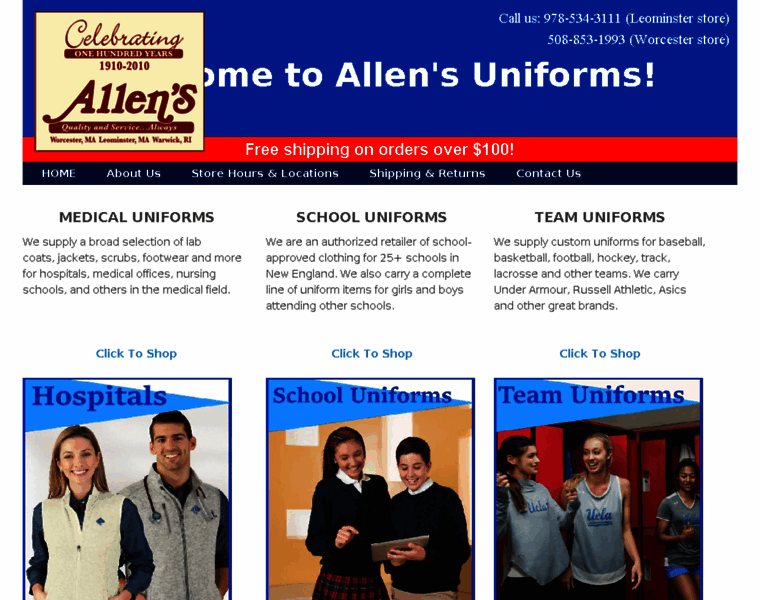 Allensuniforms.com thumbnail