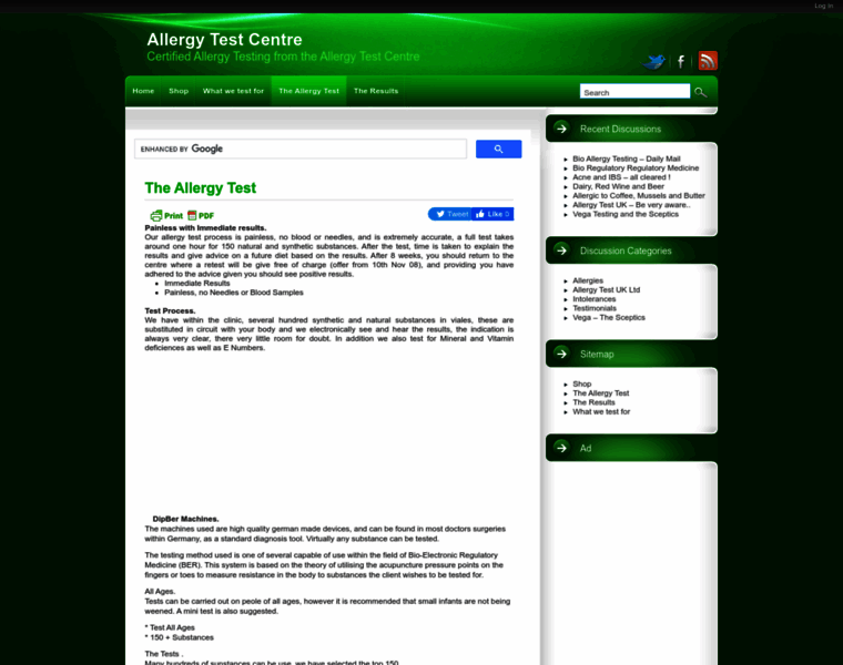 Allergytestcentre.co.uk thumbnail