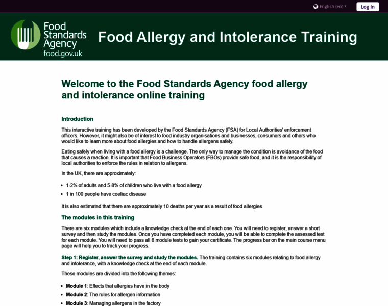 Allergytraining.food.gov.uk thumbnail