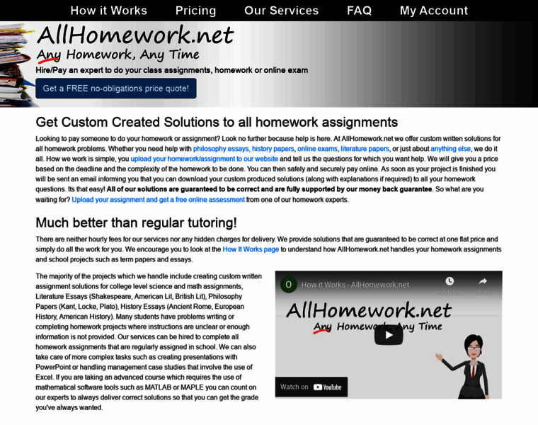 Allhomework.net thumbnail