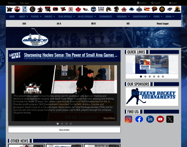 Alliancehockey.com thumbnail