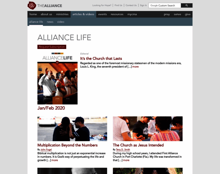 Alliancelife.org thumbnail