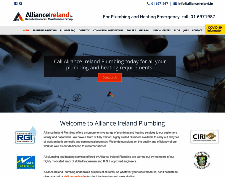 Allianceplumbers.ie thumbnail
