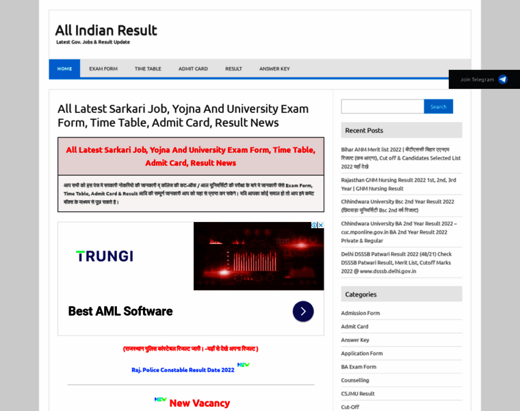 Allindianresult.in thumbnail