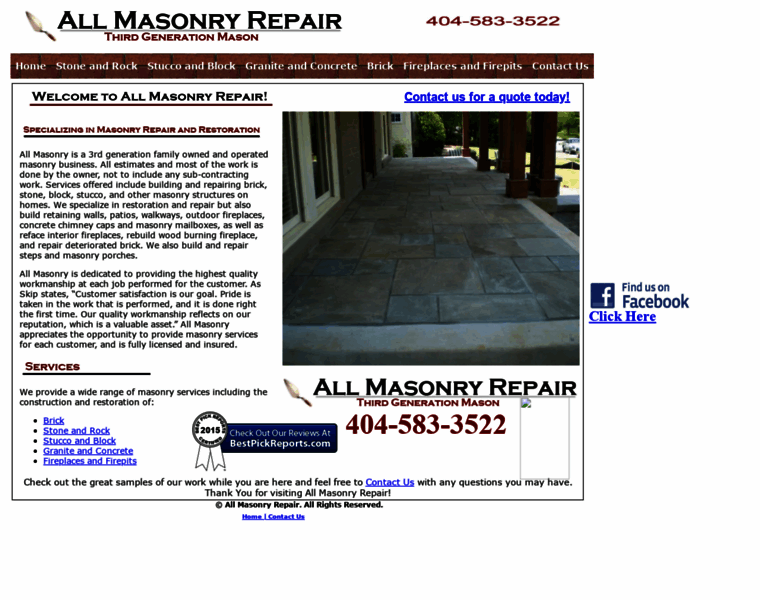 Allmasonryrepair.com thumbnail