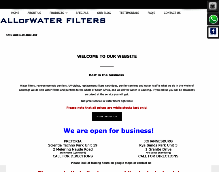 Allofwaterfilters.co.za thumbnail