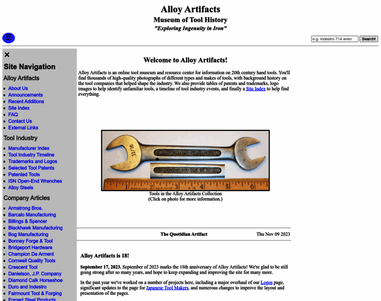 Alloy-artifacts.com thumbnail