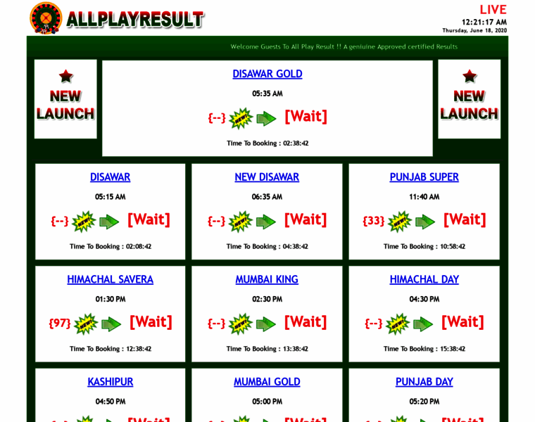 Allplayresult.com thumbnail
