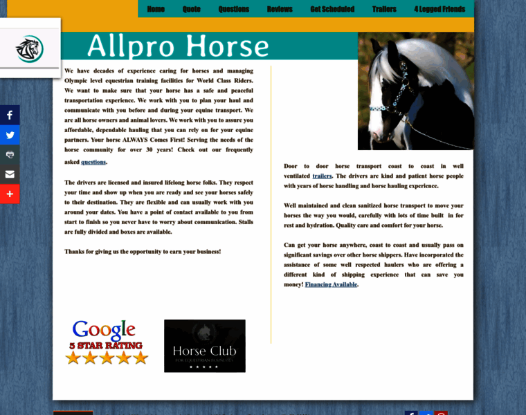 Allprohorse.com thumbnail