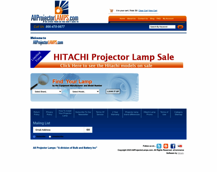 Allprojectorlamps.com thumbnail