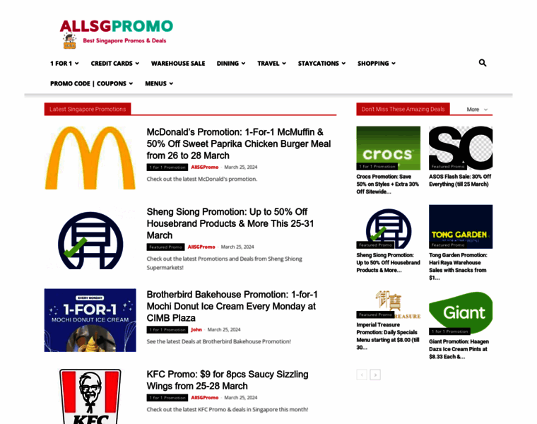Allsgpromo.com thumbnail