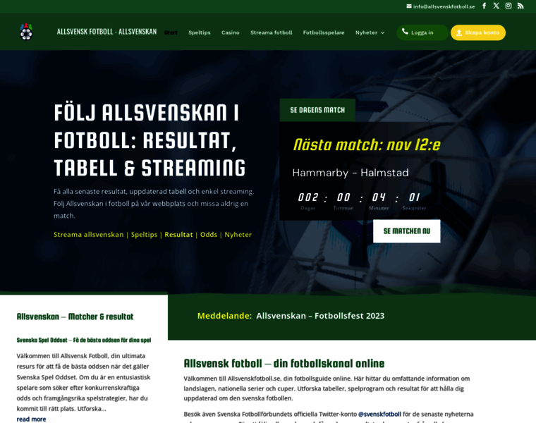 Allsvenskfotboll.se thumbnail