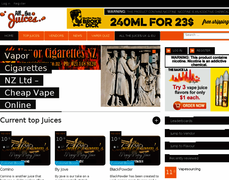 Allthejuices.com thumbnail