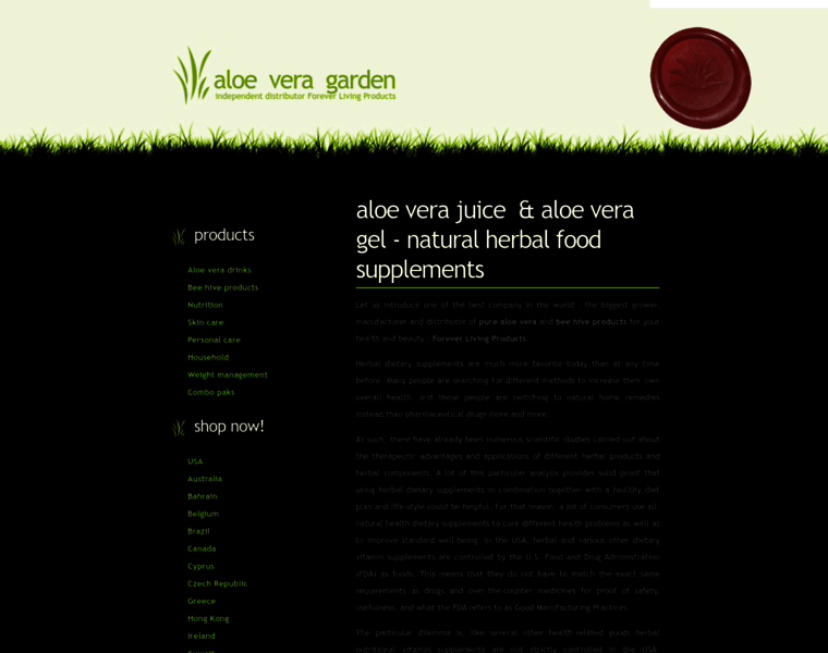 Aloeveragarden.com thumbnail